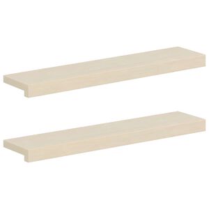 vidaXL F&ouml;nsterbr&auml;dor 2 st Vit 70 x 15 x 2 cm Massivt Ektr&auml;