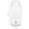 vidaXL Glasbeh&aring;llare med tappkran 2 st 3800 ml glas
