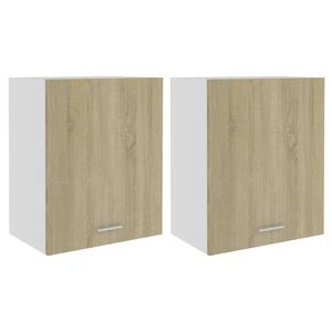 vidaXL V&auml;ggsk&aring;p &ldquo;Lyon&rdquo; 2 st sonoma-ek 50x31x60 cm konstruerat tr&auml;
