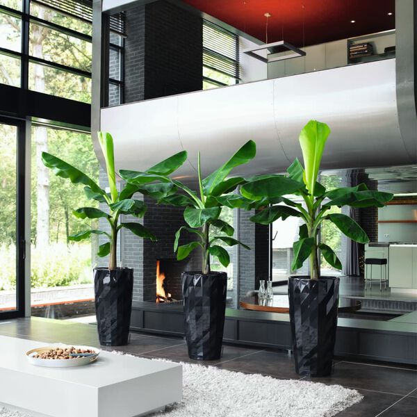 LECHUZA Odlingskruka DIAMANTE Premium ALL-IN-ONE 40 cm matt svart