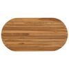 vidaXL Bordsskiva 90 x 45 x 3,5 cm Oval Massivt teaktr&auml; Naturlig