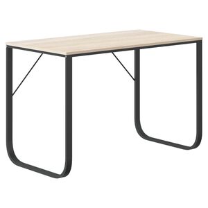 vidaXL Datorbord svart och ek 110x60x73 cm sp&aring;nskiva
