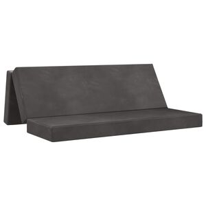 vidaXL F&auml;llbar Soffbed 180 x 67 x 45 cm M&ouml;rkgr&aring;