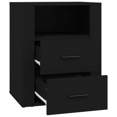 vidaXL Sängbord svart 50x36x60 cm konstruerat trä