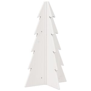 vidaXL Julgran tr&auml; vit 69,5 cm massiv furu