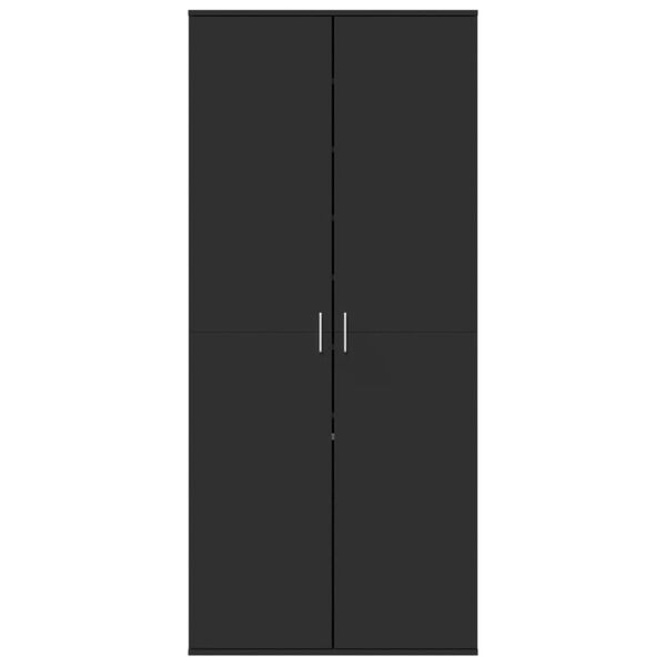 vidaXL Skoskåp svart 80x39x178 cm konstruerat trä