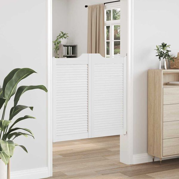 vidaXL Slagd&ouml;rrar lamelldesign 2-par vit 100x100 cm