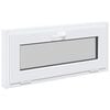 vidaXL K&auml;llarf&ouml;nster RISOR 90 x 40 cm PVC och glas Vit
