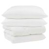 vidaXL Vinter T&auml;cke med kudde 3 st Vit Mikrofiber