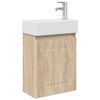 vidaXL Badrumsspegel med kran Sonoma-ek 45,5 x 22,5 x 84 cm
