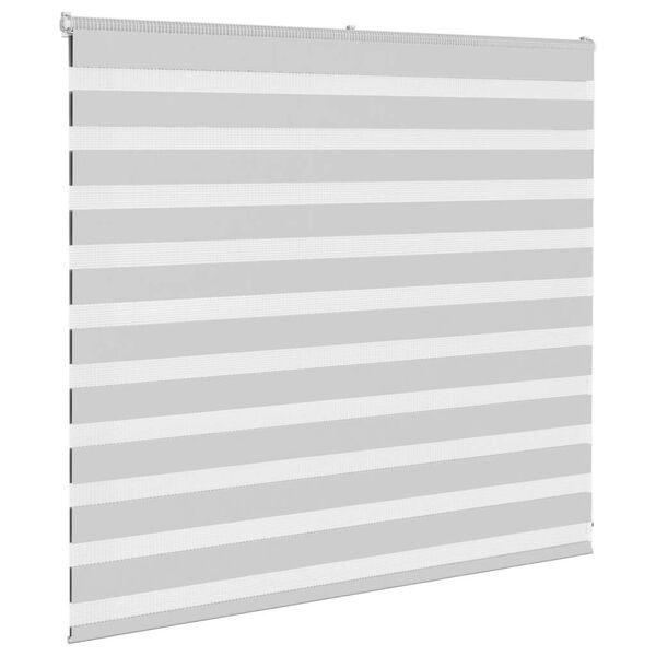 vidaXL Rullgardin zebra ljusgr&aring; 155x100 cm tyg bredd 150,9cm polyester