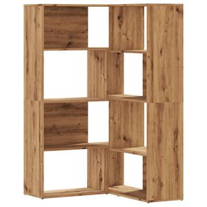 vidaXL Bokhylla h&ouml;rn 4 hyllplan ek 85x85x140 cm konstruerat tr&auml;