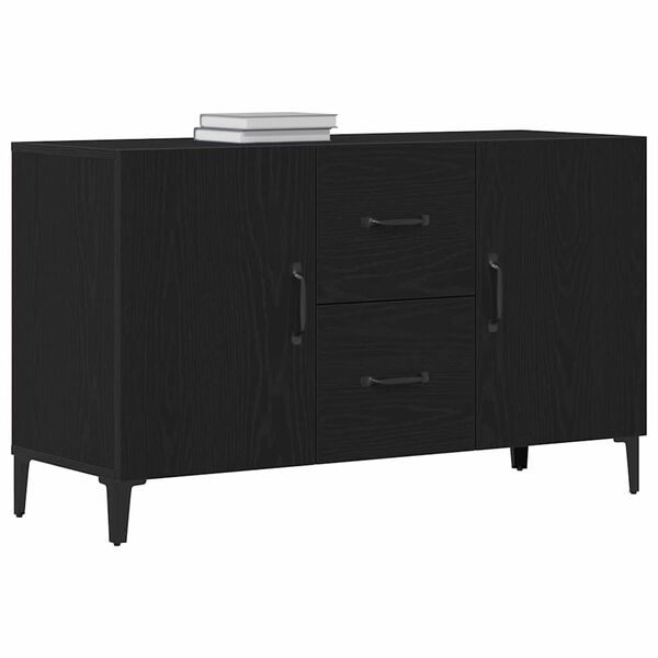 vidaXL Sideboard med låda Svart 100 x 36 x 60 cm Konstruerat trä