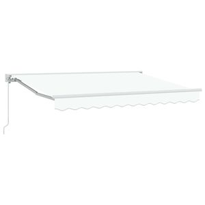 vidaXL Manuell Utdragbar Markis Vit 3 x 2,5 m