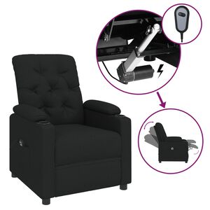 vidaXL Elektrisk reclinerf&aring;t&ouml;lj svart tyg