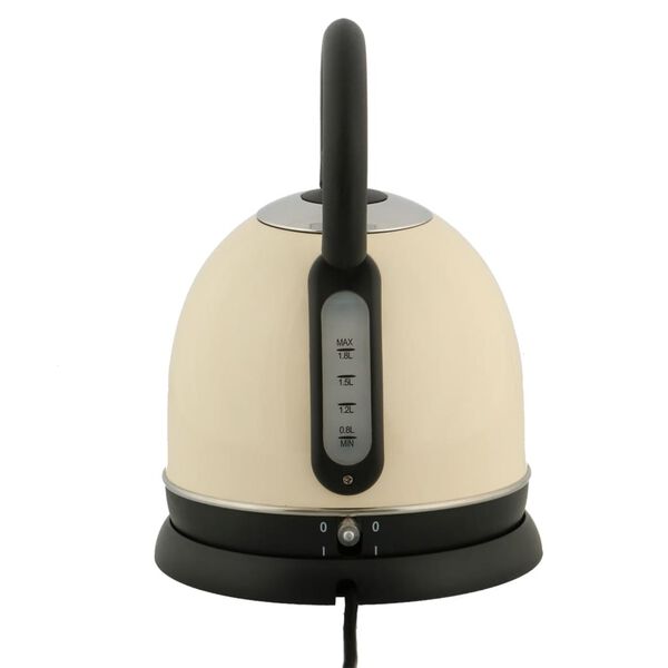 Mestic Elektrisk vattenkokare MWC-180 retro 1,8 L gr&auml;ddvit&st&aring;l