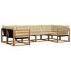 vidaXL Utomhussoffset 6 st Naturlig och Beige