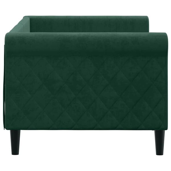 vidaXL Dagb&auml;dd m&ouml;rkgr&ouml;n 80x200 cm sammet