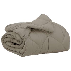 vidaXL Full &Aring;rs-Duvet Ljusgr&aring; 200 x 135 cm Mikrofiber