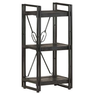 vidaXL Bokhylla med 3 hyllplan 40x30x80 cm massivt mangotr&auml;