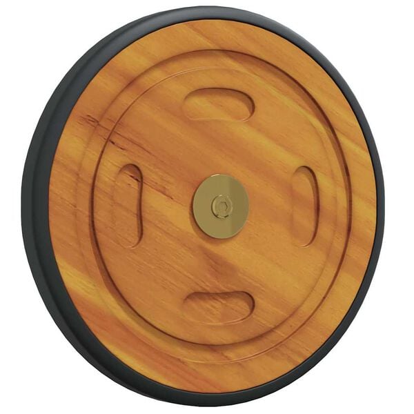 vidaXL Rymdhjul 2 pcs Brun 20.5 x 20.5 x 2 cm Massivt Akaciatr&auml;