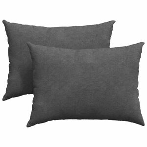 vidaXL Sofakuddar 2 pcs M&ouml;rkgr&aring; 70 x 50 cm Kordread tyg