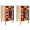 vidaXL Nattduksbord ESSEN 2 st Sonoma-ek 36 x 33 x 60 cm