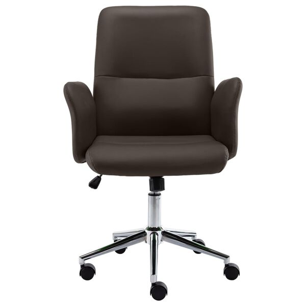 vidaXL Kontorsstol brun konstl&auml;der