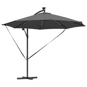 vidaXL Parasoll 294 x 294 x 248 cm Polyester och aluminium Antracit