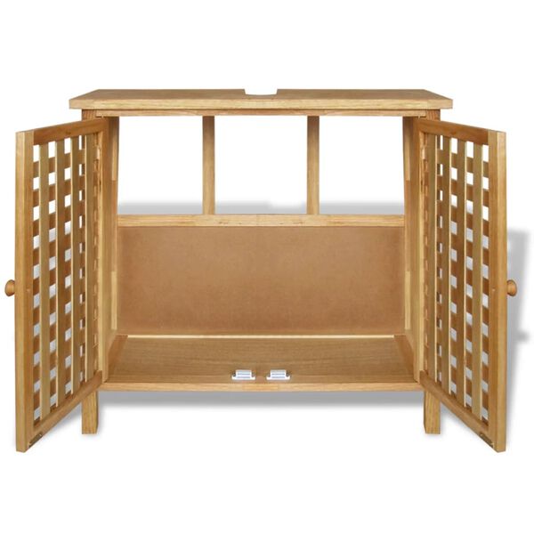 vidaXL Tv&auml;ttst&auml;llssk&aring;p massiv valn&ouml;t 66x29x61 cm