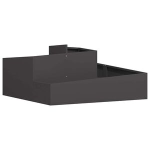 vidaXL Tr&auml;dg&aring;rdsplanterare Svart 100 x 100 x 50 cm Kallvalsat st&aring;l