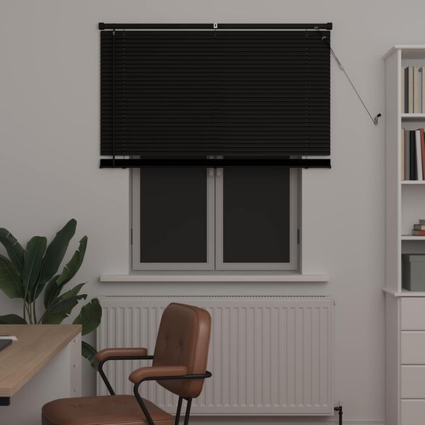 vidaXL Persienn Svart 150 x 110 cm PVC