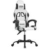 vidaXL Gamingstol vit och svart konstl&auml;der