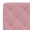 vidaXL Bed Frame without Mattress Pink 100x200 cm Velvet