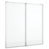 vidaXL Magnetisk whiteboard hopfällbar 100x100x1,7 cm aluminium