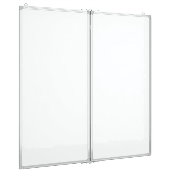 vidaXL Magnetisk whiteboard hopfällbar 100x100x1,7 cm aluminium
