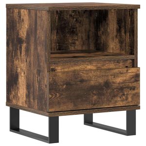 vidaXL S&auml;ngbord r&ouml;kf&auml;rgad ek 40x35x50 cm konstruerat tr&auml;