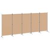 vidaXL 5-panel rumsavskiljare Beige 433 x 180 cm Tyg
