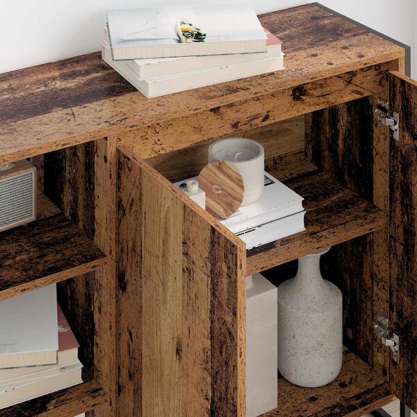 vidaXL Sidokabinett Gammalt tr&auml; 96.5 x 30 x 75 cm Konstruerat tr&auml;