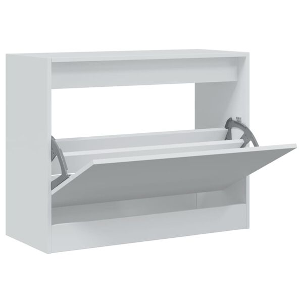 vidaXL Skosk&aring;p vit 80x34x63 cm konstruerat tr&auml;