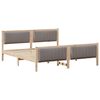 vidaXL S&auml;ngram med huvudgavel Brun och taupe 180 x 200 cm Massiv furu