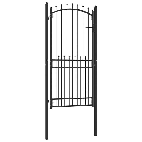 vidaXL St&auml;ngsel Grind med Spikar med l&aring;s Svart 100 x 200 cm