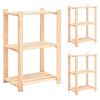 vidaXL F&ouml;rvaringshylla 3 hyllor 3 st 60x38x90 cm massiv furu 150 kg