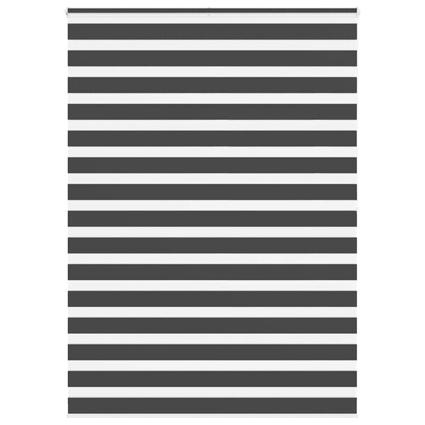 vidaXL Rullgardin zebra svart 155x200 cm tyg bredd 150,9 cm polyester