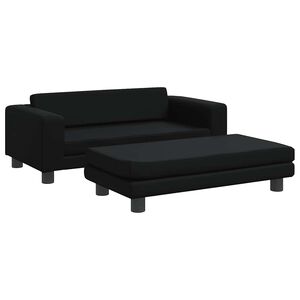 vidaXL Hundb&auml;dd med f&ouml;rl&auml;ngning svart 100x50x30 cm konstl&auml;der