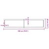 vidaXL B&auml;nkskiva badrum m&ouml;rkbrun 180x40x(2-4) cm behandlat massivt tr&auml;