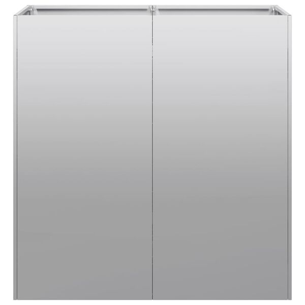 vidaXL Planteringskärl 80x40x80 cm galvaniserat stål