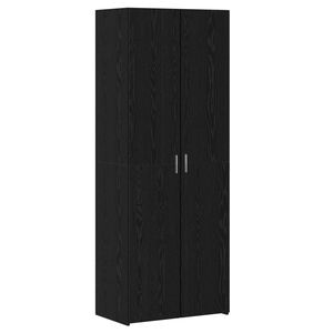 vidaXL Sk&aring;p Svart Ek 70 x 42,5 x 185 cm