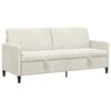 vidaXL Soffa med f&ouml;rvaring 3-sits Gr&auml;ddvit 192 x 78 x 87 cm Polyester