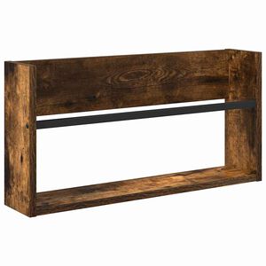 vidaXL Tidningshylla med hylla R&ouml;kt ek 60 x 12 x 30 cm Konstruerat tr&auml;